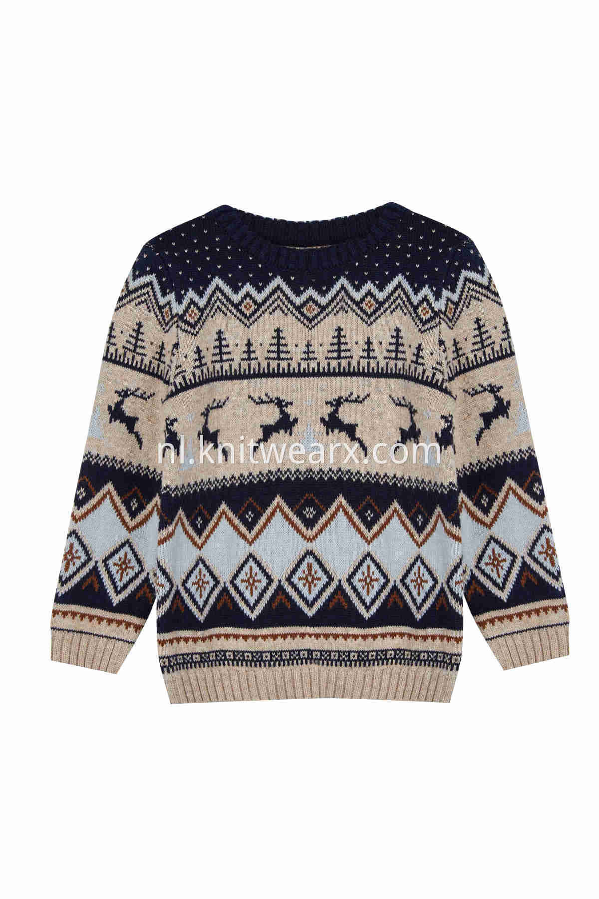 Boy Girl Ugly Christmas Cute Reindeer Knitted Sweater Pullover